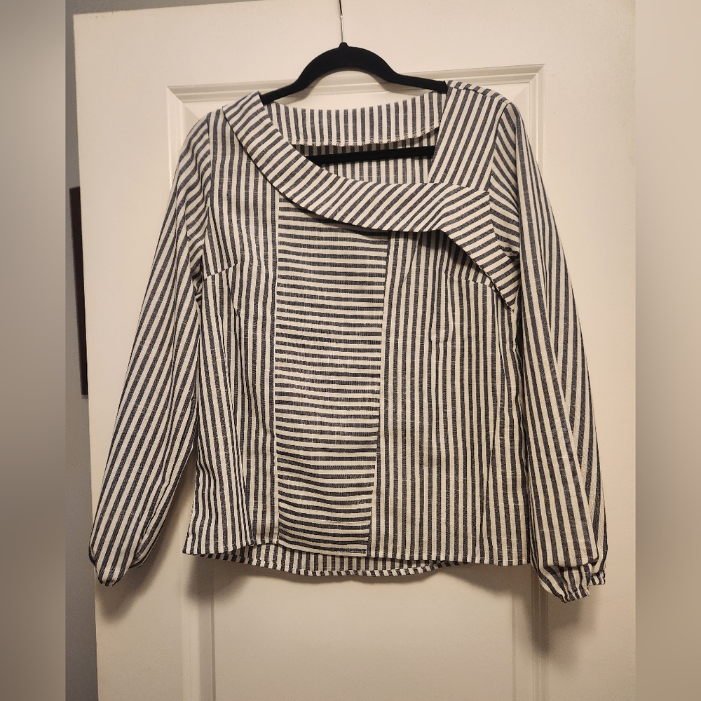 Shein long sleeve linen top